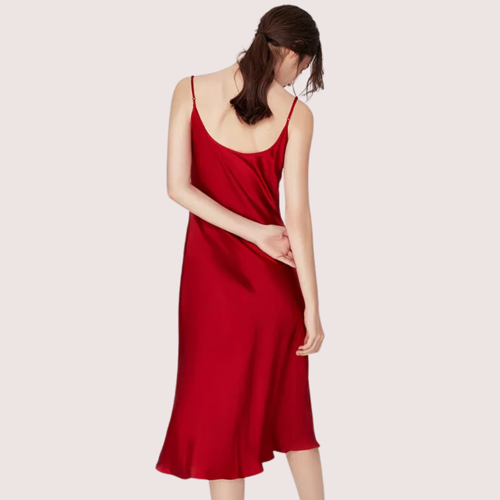 Women's silk satin sleepwear nightdress by Snazzyway, featuring a luxurious, smooth fabric and elegant design for comfortable sleep.