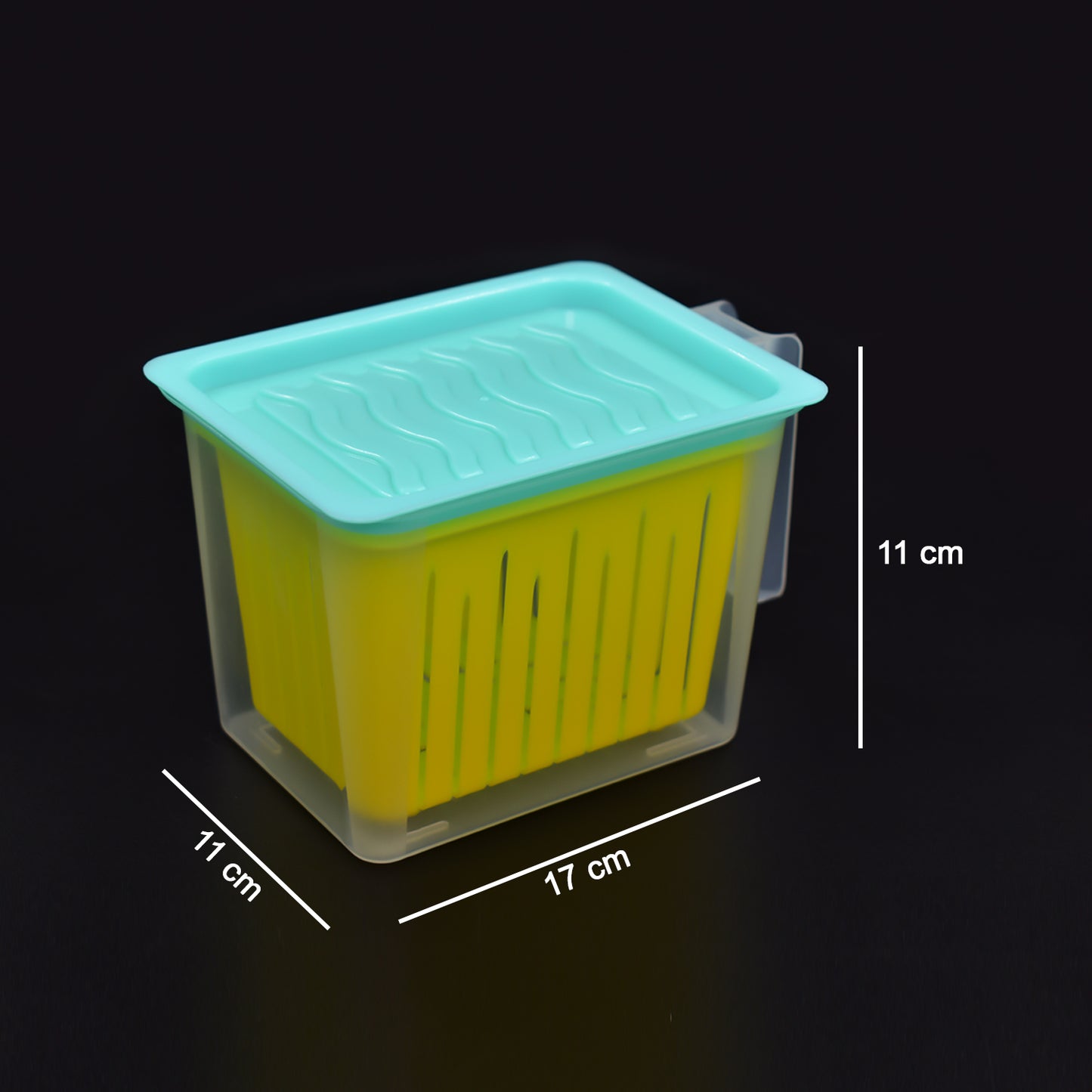 Wukusy 4-pack plastic fridge storage containers with handles, transparent kitchen storage containers for organized food storage