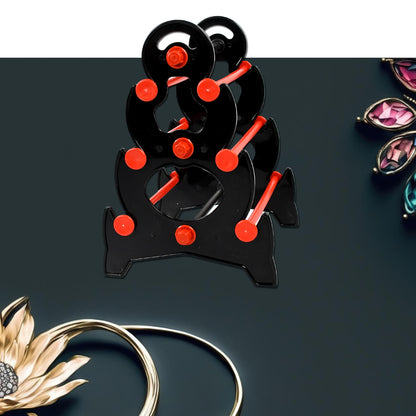 Wukusy 6261 Bangle Stand 3-step jewelry organizer with slots for displaying bangles and bracelets at home.
