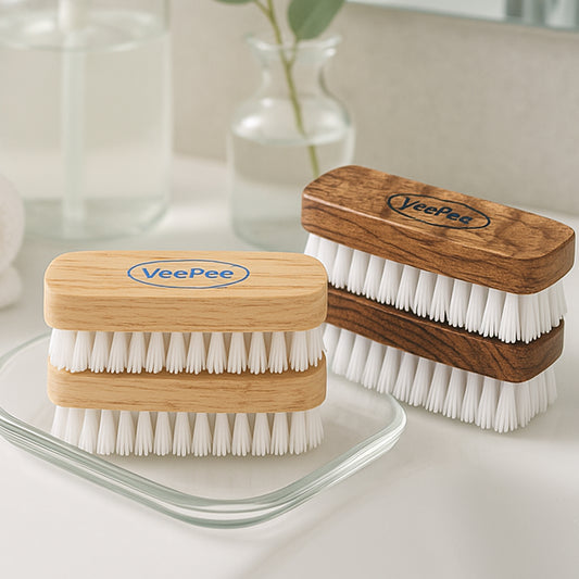 Wukusy Veepee heavy-duty cloth washing brush set with six durable brushes for home cleaning and scrubbing tasks.