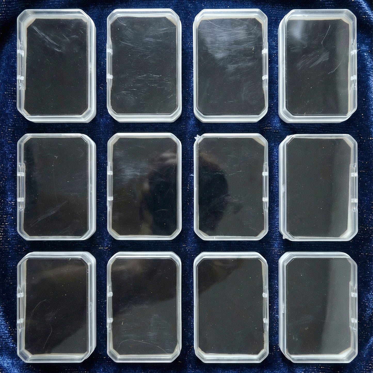 Wukusy jewelry storage box set with 12 small compartments for rings, earrings, and accessories, in a compact organizer.