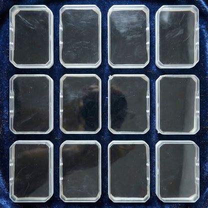 Wukusy jewelry storage box set with 12 small compartments for rings, earrings, and accessories, in a compact organizer.