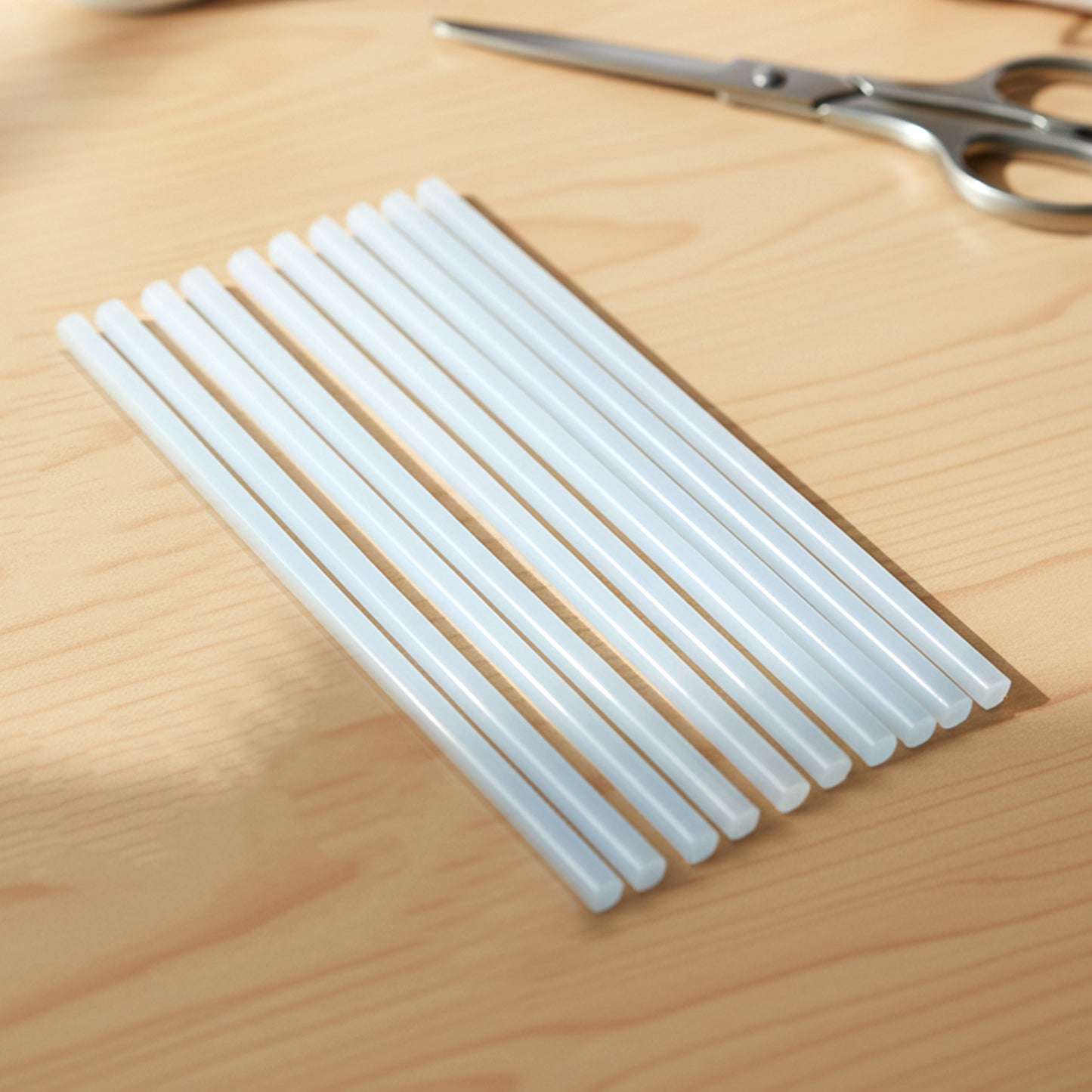 Set of 10 heavy duty Wukusy hot melt glue sticks, 29 cm long, ideal for strong adhesive bonding in crafts and repairs.