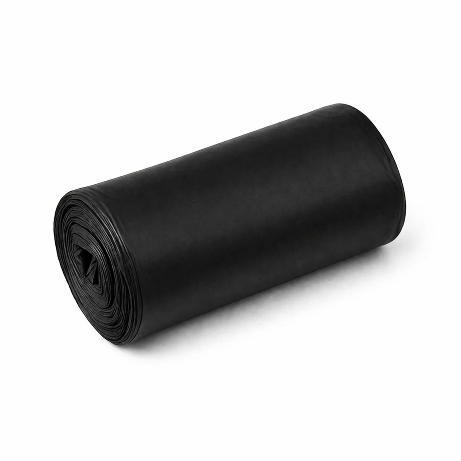 Wukusy heavy duty garbage bags roll with 50 large 50x60 cm black trash bags stacked in a box.