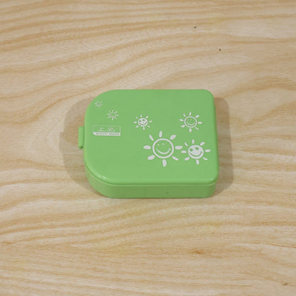 Wukusy 3-compartment plastic pill organizer box for portable medicine storage, with individual sections for pills or supplements.