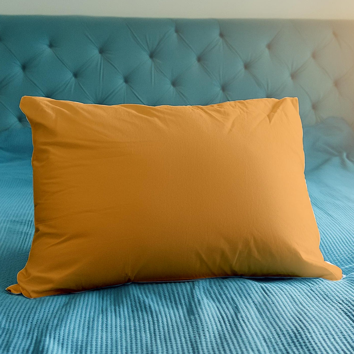 Soft Wukusy pillow cover for couch, 70x50cm, single decorative pillow cover with smooth fabric for home improvement.
