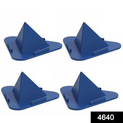 Wukusy 4640 universal portable mobile holder stand with three-sided pyramid shape for secure phone support.