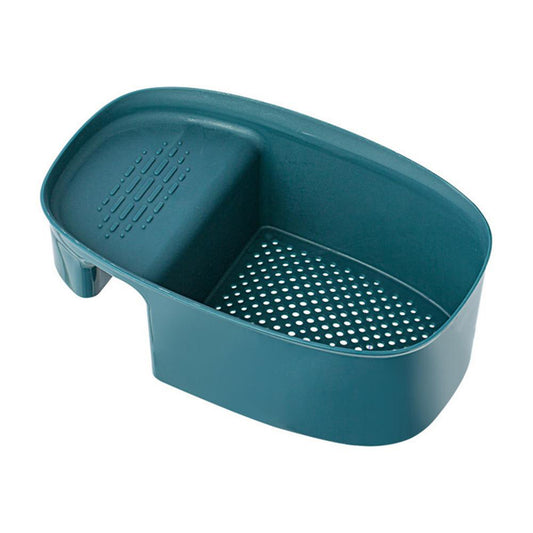 Wukusy kitchen dish drainer and drying rack with sink basket for washing bowls, utensils, vegetables, and fruits.
