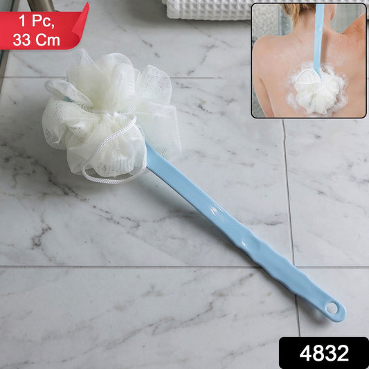 Wukusy long handle shower brush back scrubber with 33 cm handle for easy exfoliation and cleansing of hard-to-reach areas