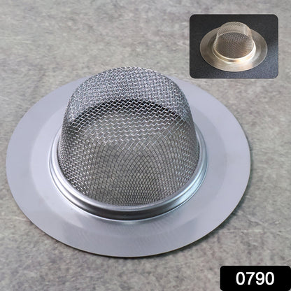 Wukusy hair catcher and sink strainer in stainless steel for kitchen sink drainage, preventing clogs and collecting hair.