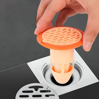 Wukusy plastic drain strainer for bathroom or kitchen sink, round mesh filter to catch debris, 1 piece.