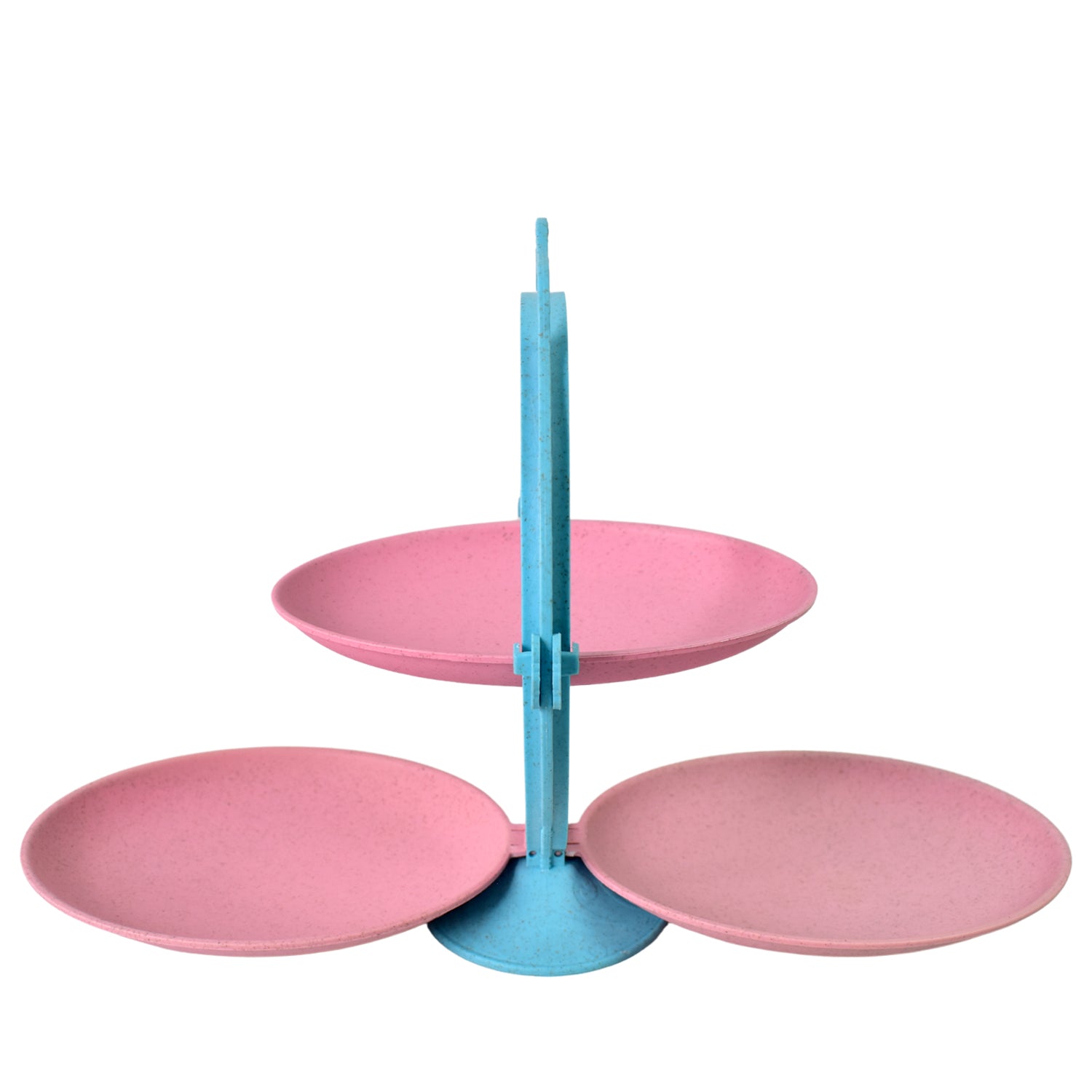 Foldable Wukusy fruit plate and candy dish with mirror shape, multi-use dried fruit tray for home and kitchen decor.
