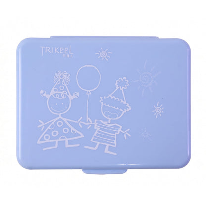 Wukusy 6-compartment plastic pill organizer box for portable medicine storage with individual sections and secure lid.