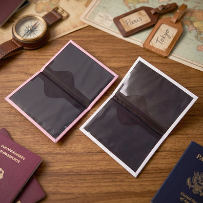 Wukusy mix design travel passport holder wallet with multiple compartments for passports, documents, and cards.