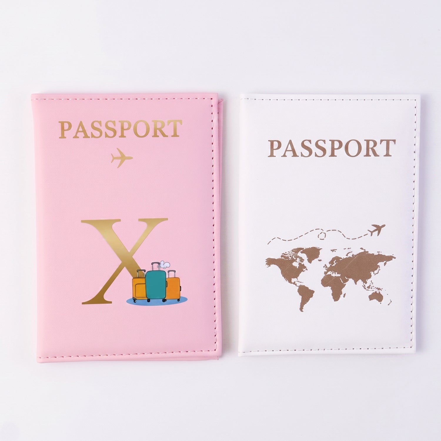 Wukusy mix design travel passport holder and wallet with multiple compartments for documents and cards on a white background.