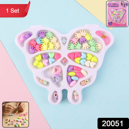Wukusy DIY fashion beading jewelry making kit with beads, string, and tools for creating custom jewelry pieces.