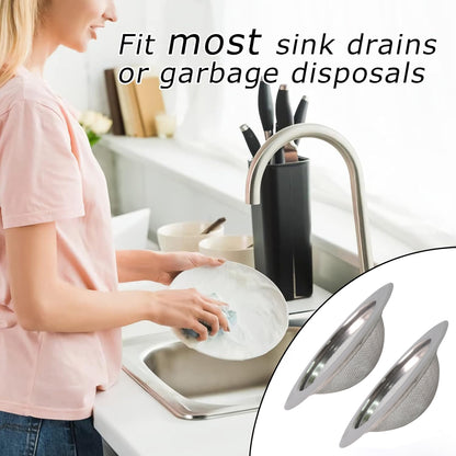 Wukusy Supermom stainless steel sink strainer for kitchen drains, designed to catch debris and prevent clogs.