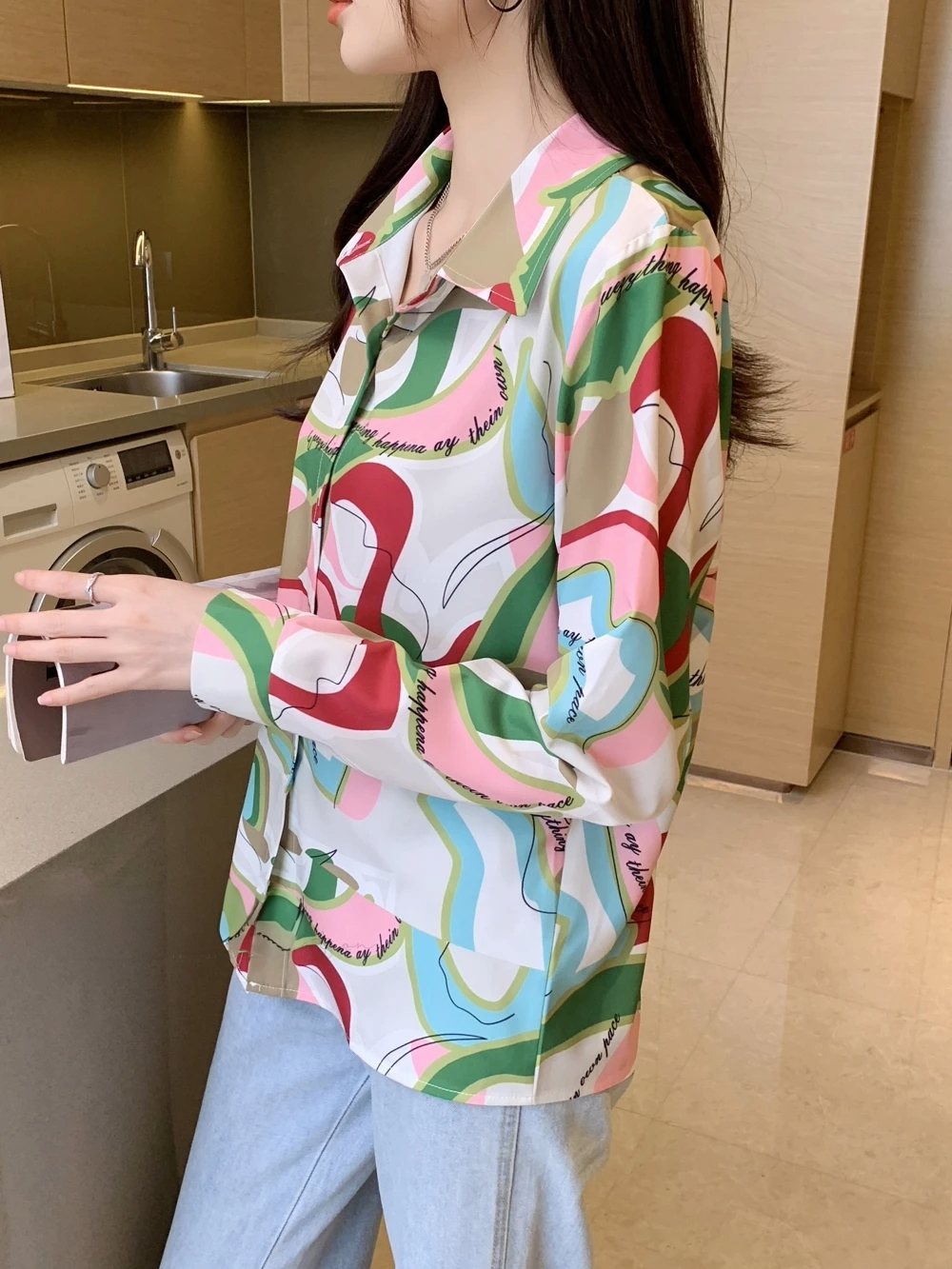 Women wearing a regular fit floral print casual shirt from Drpshippr's men's collection, showcasing a stylish, colorful floral pattern.