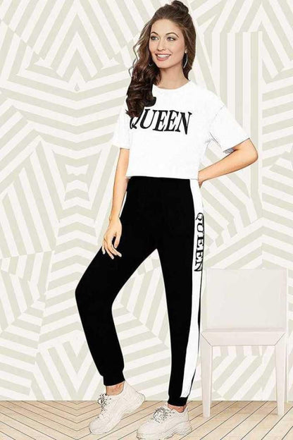 Women's cotton printed top and bottom set from Drpshippr, featuring a stylish and comfortable matching outfit with vibrant patterns.