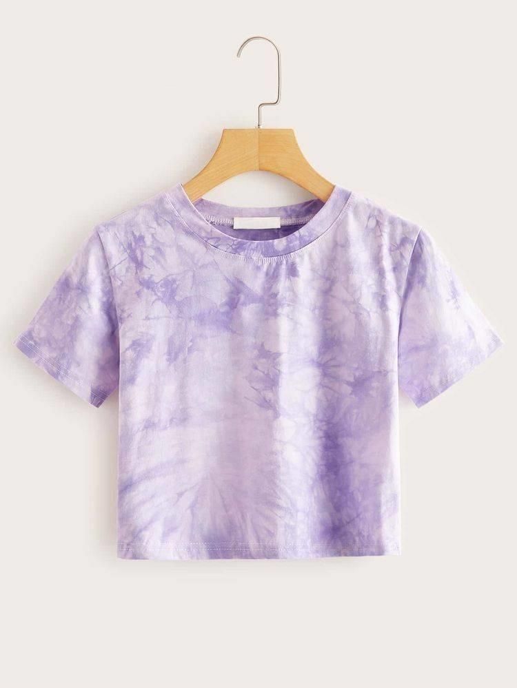 Women’s soft silk dyed crop T-shirt from Drpshippr’s collection, featuring a relaxed fit and vibrant color dye.