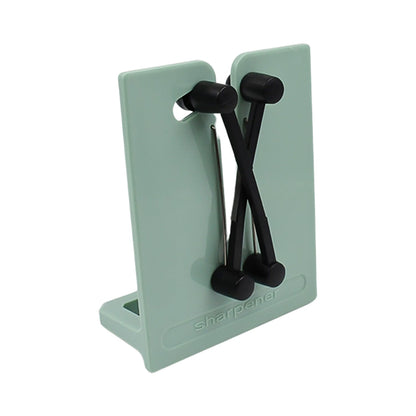 Wukusy Creative Kitchen Knife Sharpener, a compact kitchen tool for sharpening blades, shown on a clean countertop.
