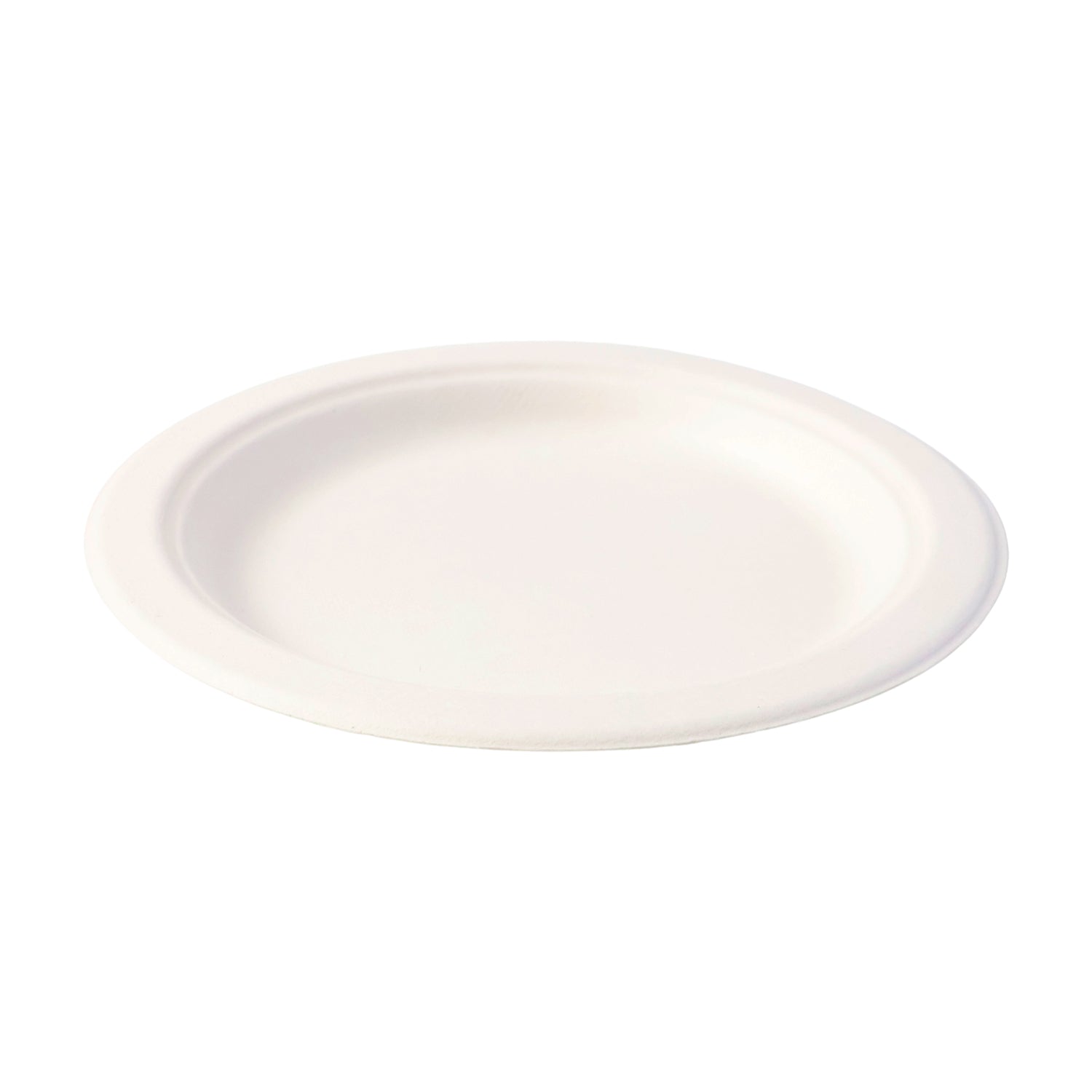 Wukusy Freshee 6-inch round compostable bagasse plate, set of 10, eco-friendly disposable tableware for home and kitchen use
