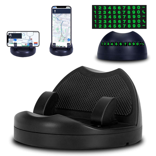 Wukusy 2-in-1 car anti-slip mat and sticky phone holder for secure mounting of smartphones in vehicles.
