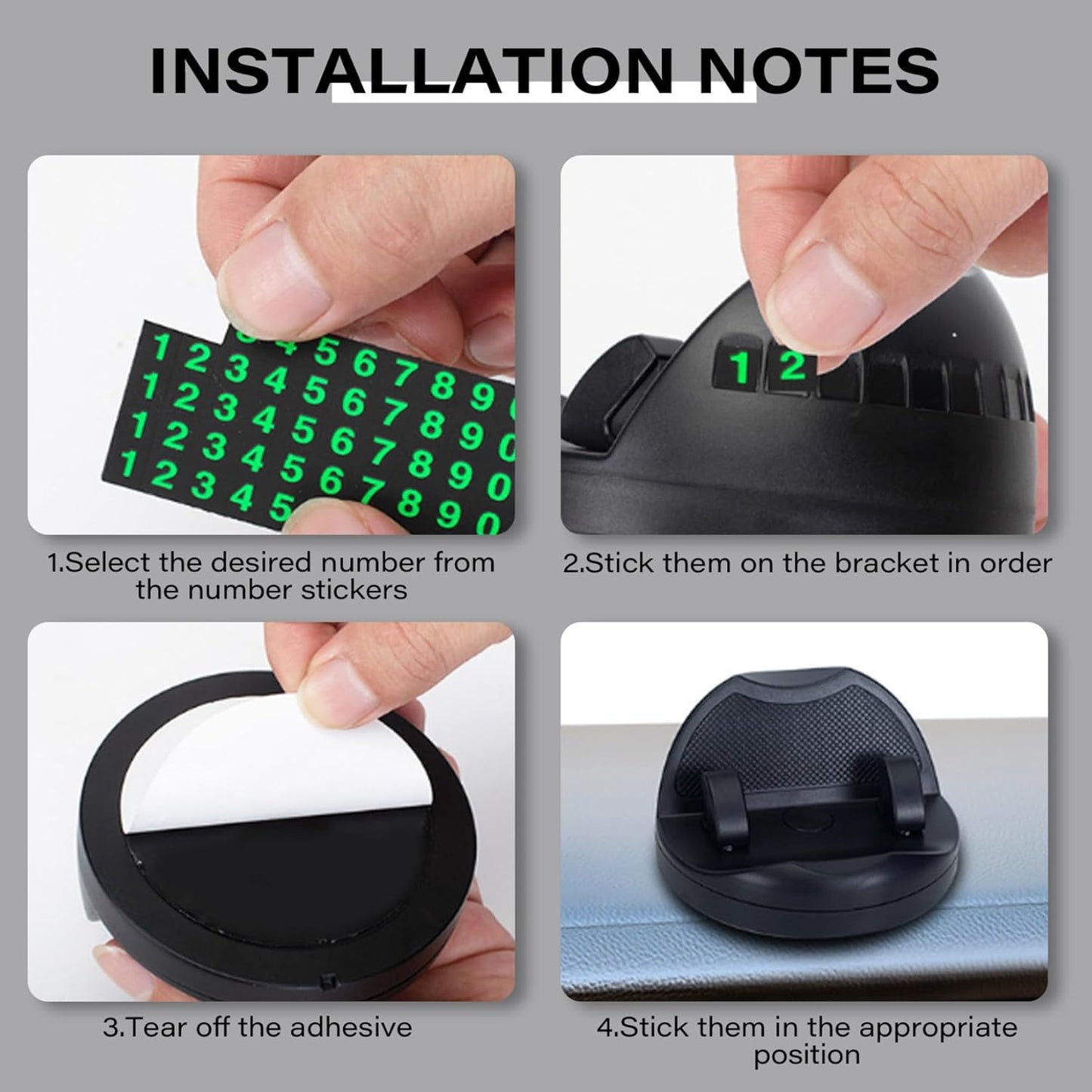 Wukusy 2-in-1 car anti-slip mat and sticky phone holder, non-slip accessories for secure phone mounting in vehicle.