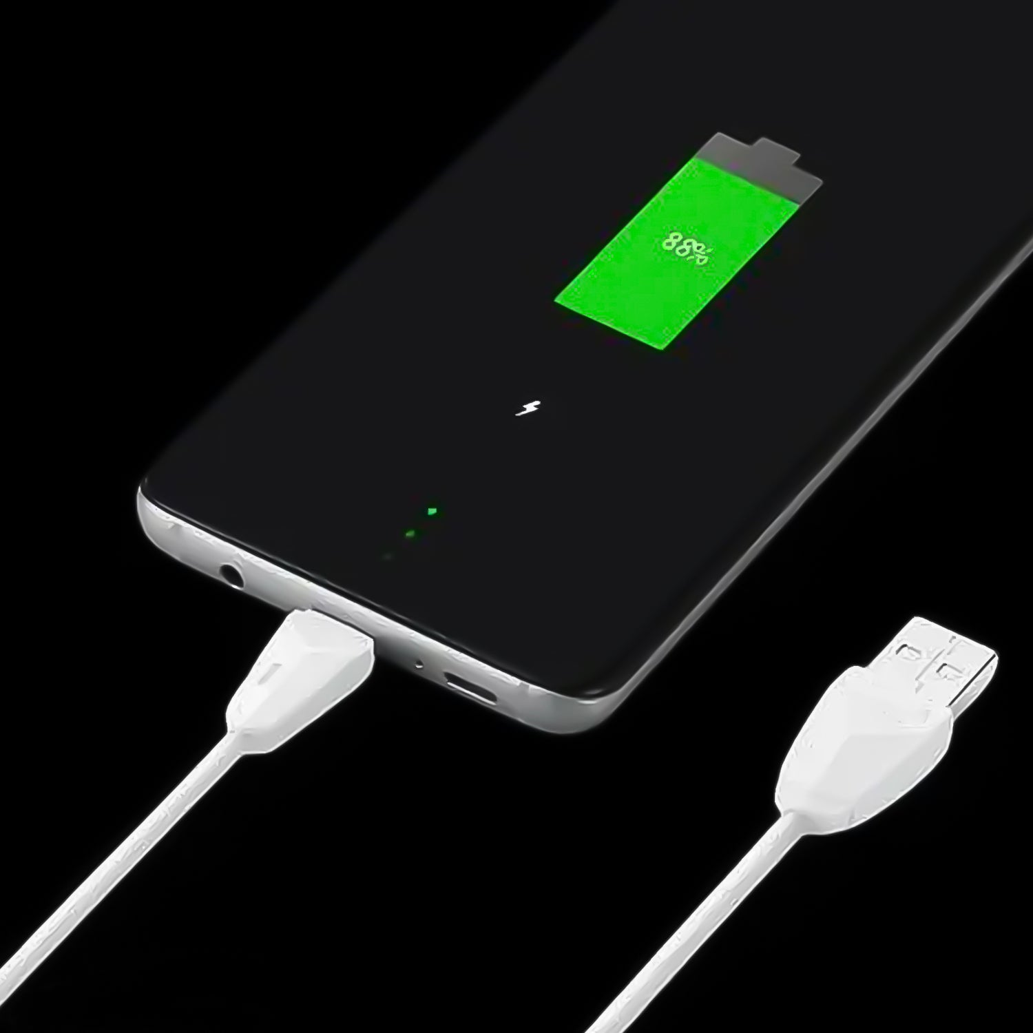 Wukusy 2A fast charging Android Micro USB cable, 1000mm length, durable accessory for quick device charging and data transfer.