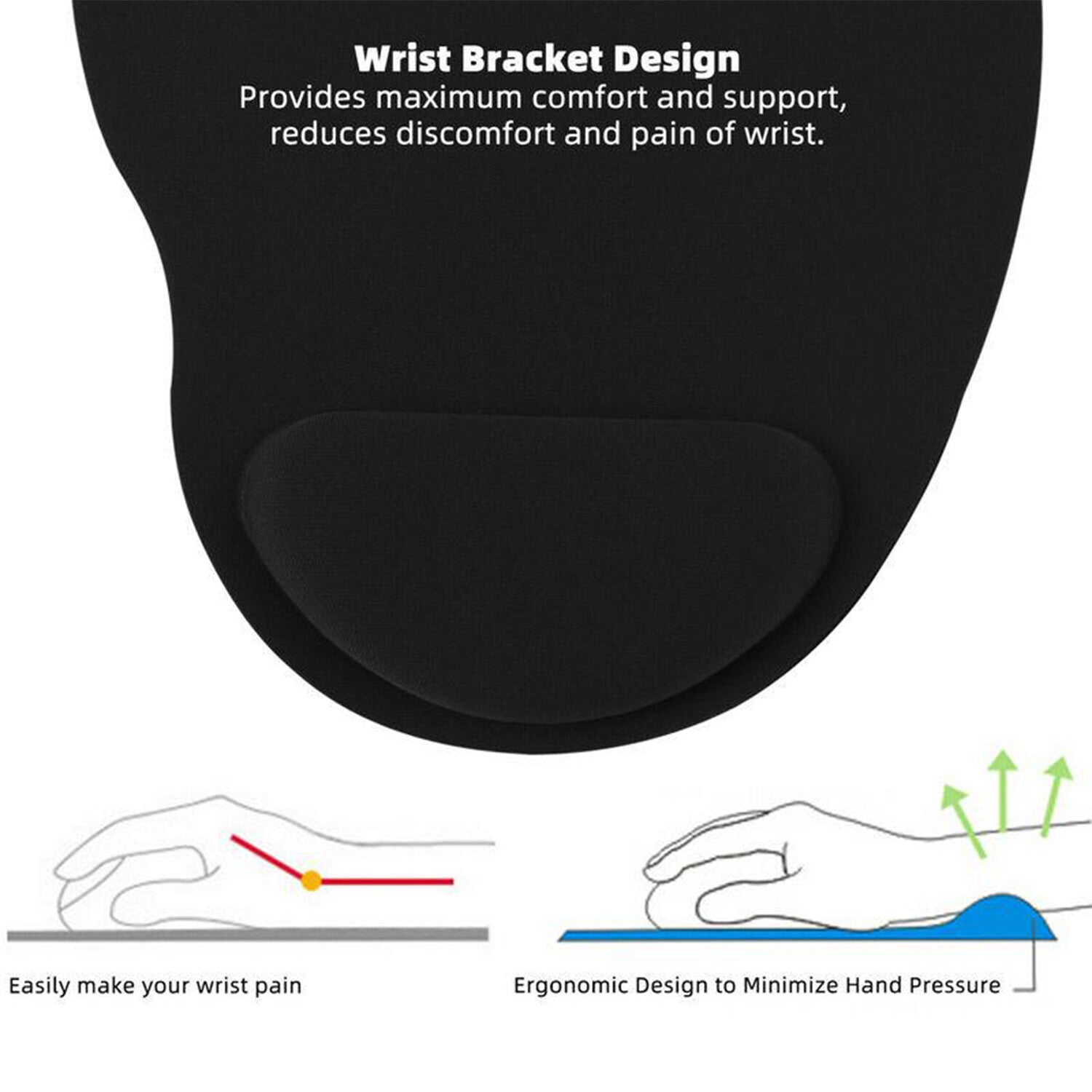 Wukusy 6161 Wrist S Mouse Pad accessory for comfortable mouse use while working on a computer.