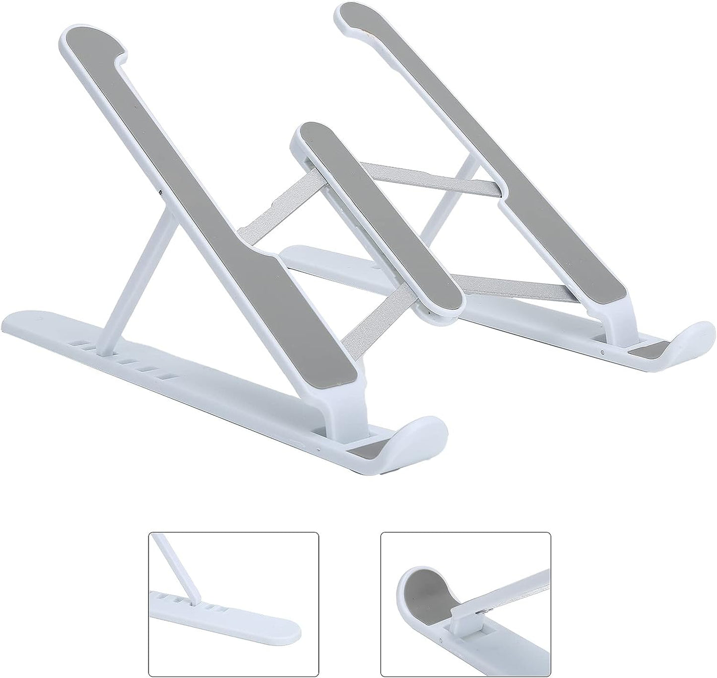 Wukusy adjustable laptop stand holder with foldable legs and high-quality fibre for ergonomic workspace setup