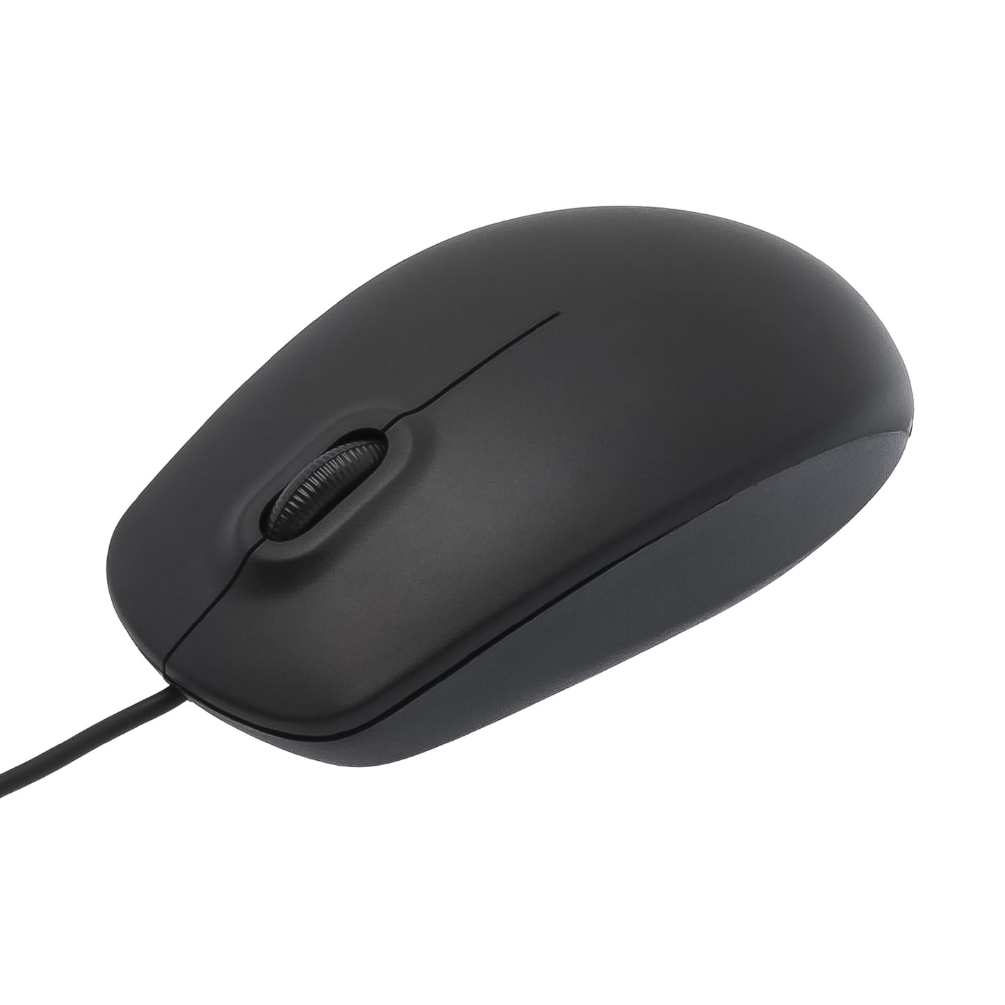 Wukusy wired optical computer mouse M-111 on a desk, featuring a sleek design and standard USB connection.