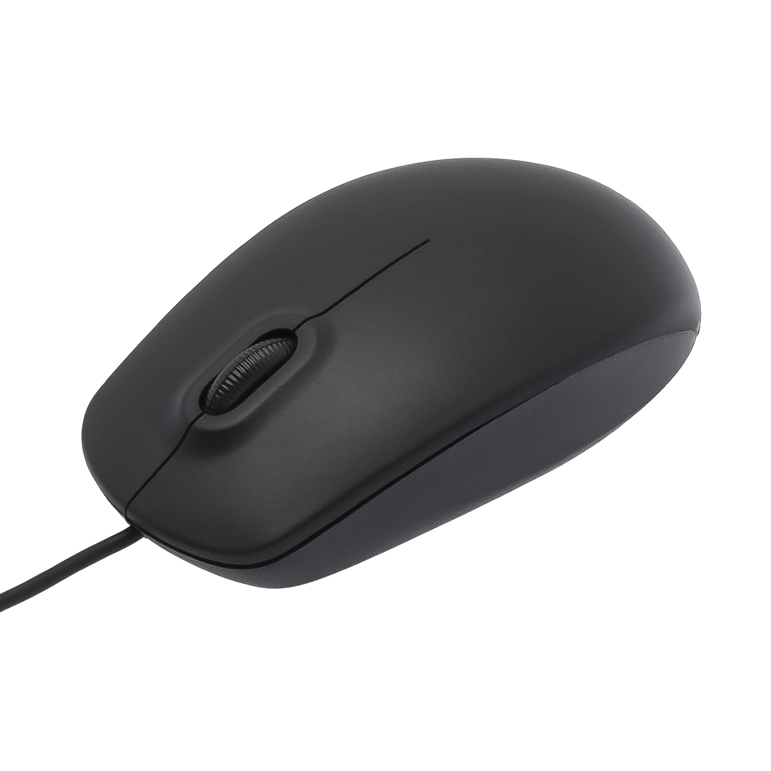 Wukusy wired optical computer mouse M-111 on a desk, featuring a sleek design and standard USB connection.