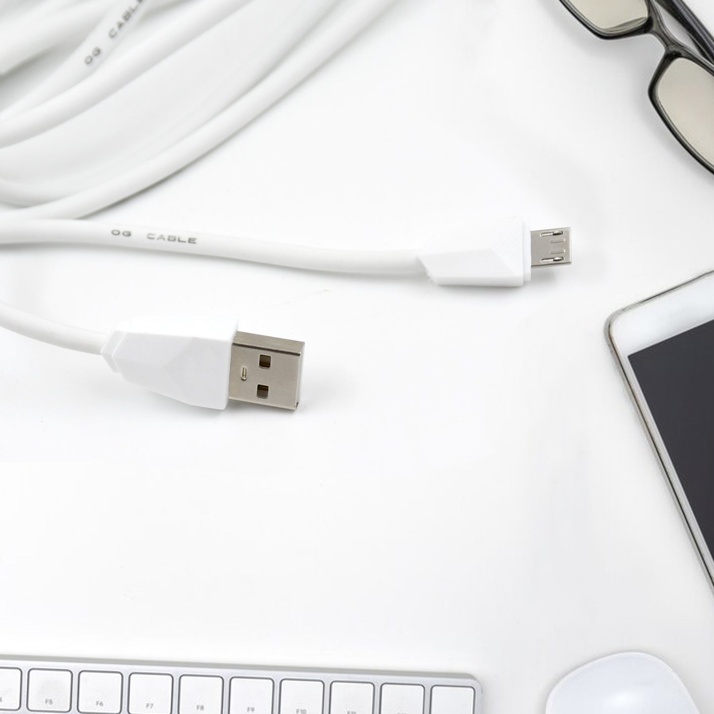 Wukusy fast charging Android Micro USB cable, 1500mm long, durable accessory for quick charging and data transfer.
