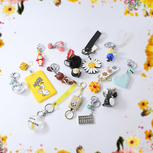 Wukusy Mix Design size keychain, durable and stylish accessory with multicolor options, ideal for adding a trendy touch to bags or keys.