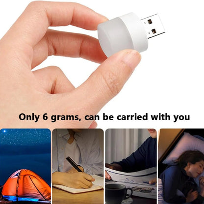 Set of 5 Wukusy USB LED lamps, mini portable night lights for PC and laptop, in mixed colors, accessory lighting for computers.
