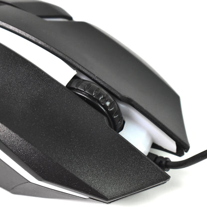 Wukusy wired ergonomic gaming mouse with adjustable buttons and smooth scroll wheel, designed for comfortable gaming and computer use.