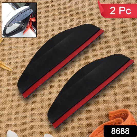Pair of Wukusy automotive rain protector covers for car mirrors, weather-resistant and easy to install, set of two.