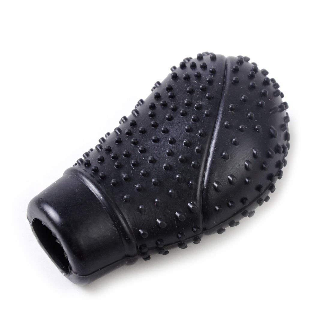 Wukusy 1275 anti-scratch bump shift knob protective cover for automotive gear shift, black plastic with textured surface.