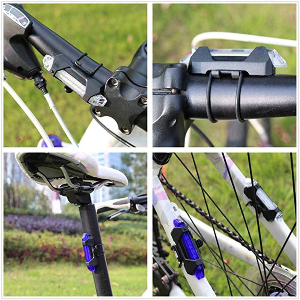 Wukusy 1617 rechargeable waterproof bicycle front LED light in blue, designed for automotive and cycling safety.