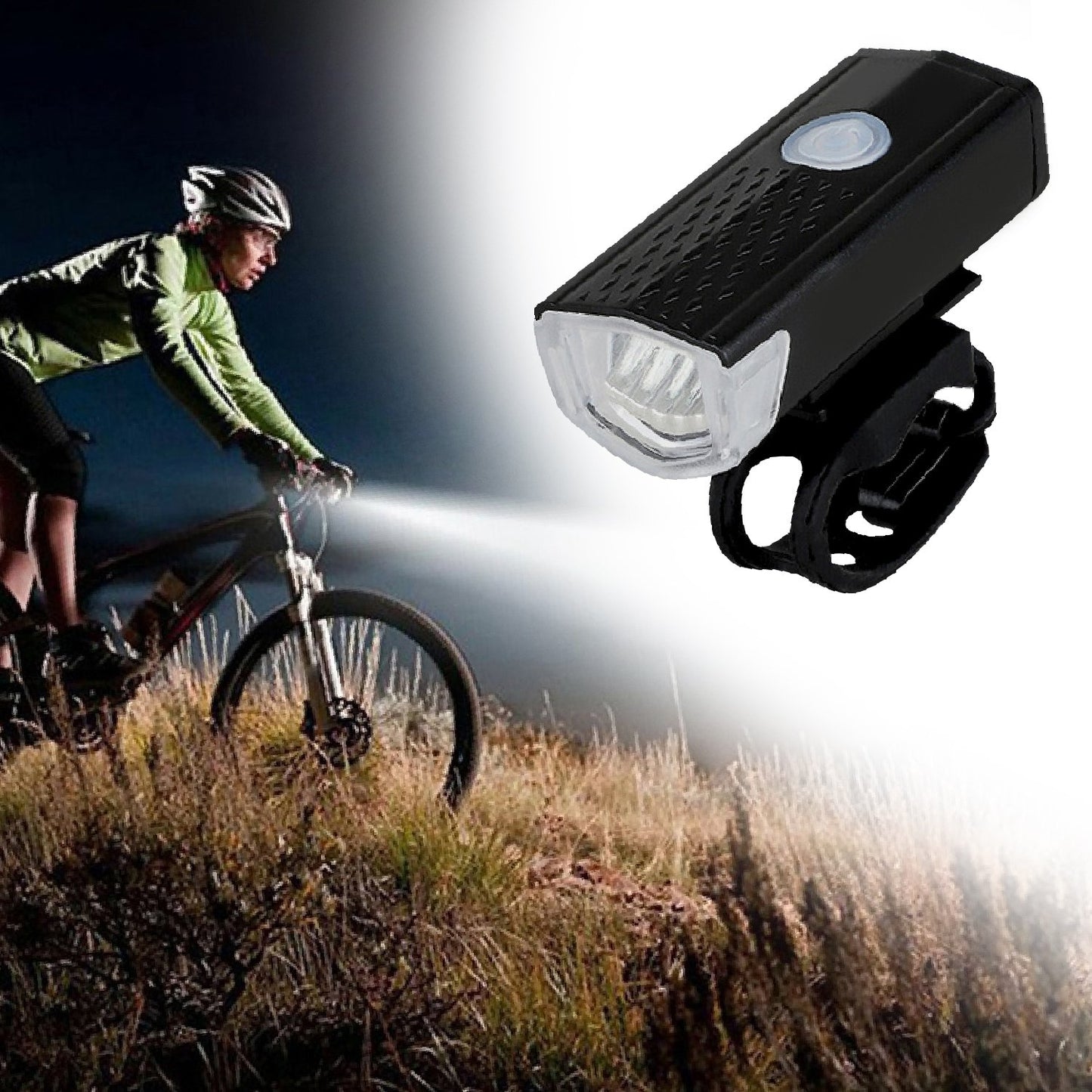 Wukusy USB rechargeable bicycle light set with 400 lumens super bright front headlights for enhanced visibility during rides