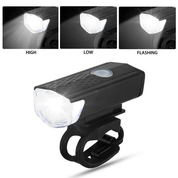 Wukusy USB rechargeable bicycle light set with 400 lumens super bright front headlights for enhanced visibility.