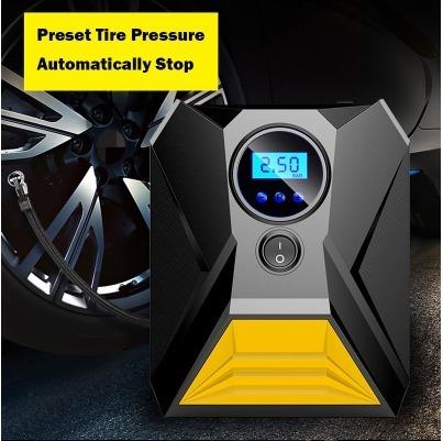 Wukusy 1646 digital car tyre inflator, portable air compressor pump with digital display and compact design for automotive use