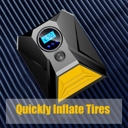 Wukusy 1646 digital car tyre inflator portable air compressor pump for automotive use, with digital display and compact design