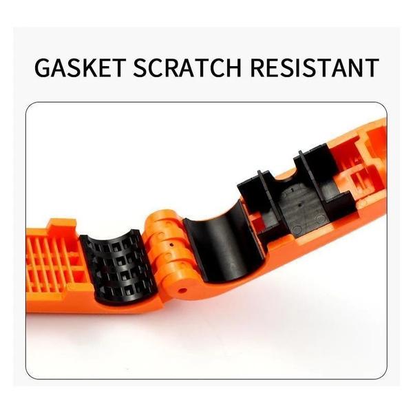Wukusy Heavy Duty Bike Brake Lock securing handlebar and brake lever for automotive safety and theft prevention.
