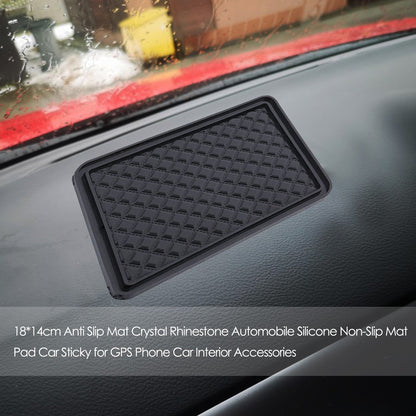 Wukusy 1792 Universal Anti-Skid Grass Vinyl Mat Pad for automotive use, single black textured mat with anti-slip surface