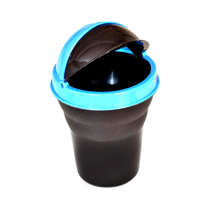 Multicolor Wukusy plastic car mini dustbin for travel, compact automotive trash bin for convenient car waste disposal.