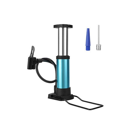Wukusy portable mini foot pump for bicycles and cars, compact automotive foot pump with foot pedal for inflating tires.