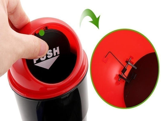 Wukusy 537 Car Dustbinmini automotive trash bin and ashtray for vehicles, compact and easy to clean.