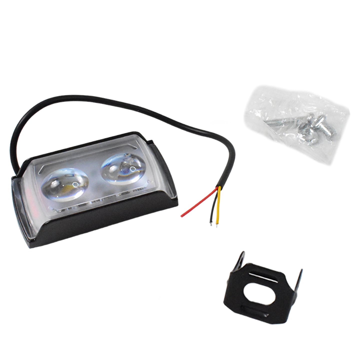 Wukusy 6-mode LED automotive spotlight with double lens, ultra-mini size, versatile fog light for vehicles.